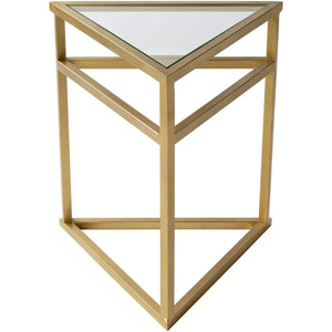 Surya Halifax HLI-001 Accent End Table -Contemporary, Handcrafted, Metal, Glass - Fifth and Modern