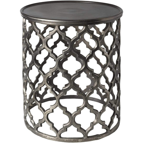 Surya Hammett HMMT-101 Accent End Table -Transitional, Metal, Charcoal - Fifth and Modern