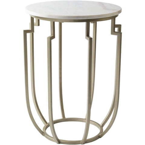 Surya Hendrix HNX-001 Accent End Table -Modern, Handcrafted, Marble Top - Fifth and Modern