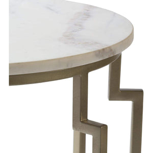 Surya Hendrix HNX-001 Accent End Table -Modern, Handcrafted, Marble Top - Fifth and Modern