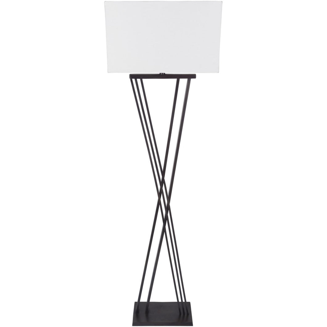 Surya Hartley HTY-004 Modern Floor Lamp -Painted Bronze Finish - Fifth and Modern