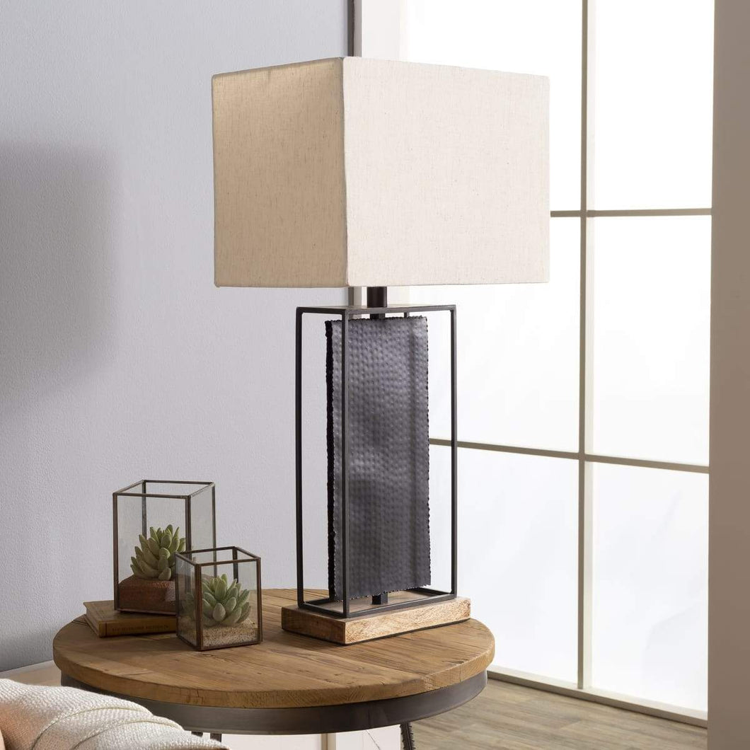 Surya Jaspar JAS-001 Modern Table Lamp -Black Metallic - Fifth and Modern