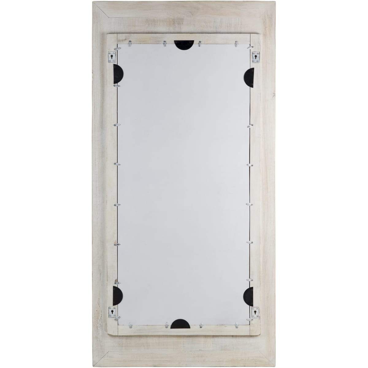 Surya Jodhpur JOD-001 Rectangle Traditional Mirror -White - Fifth and Modern