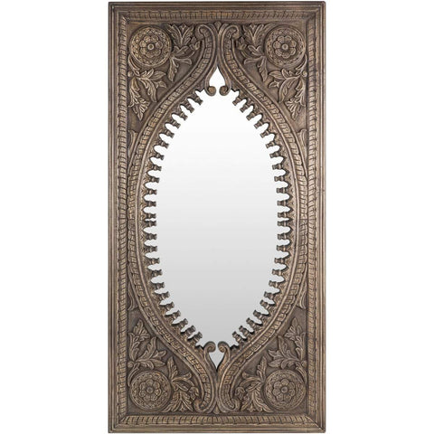 Surya Jodhpur JOD-002 Rectangle Traditional Mirror -Natural - Fifth and Modern