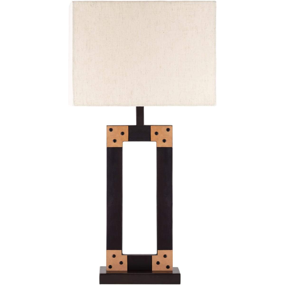 Surya Kaison KAO-001 Modern Table Lamp -Oil Rubbed Base With Copper Accents - Fifth and Modern