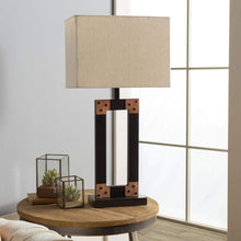 Surya Kaison KAO-001 Modern Table Lamp -Oil Rubbed Base With Copper Accents - Fifth and Modern