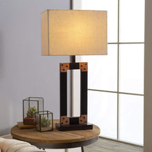 Surya Kaison KAO-001 Modern Table Lamp -Oil Rubbed Base With Copper Accents - Fifth and Modern