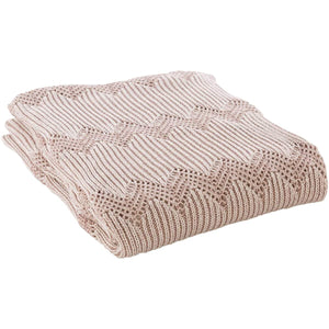 Surya Kiersten KET-1000  Transitional Knitted Cotton Throw Blanket - Fifth and Modern