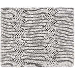 Surya Kiersten KET-1001  Transitional Knitted Cotton Throw Blanket - Fifth and Modern