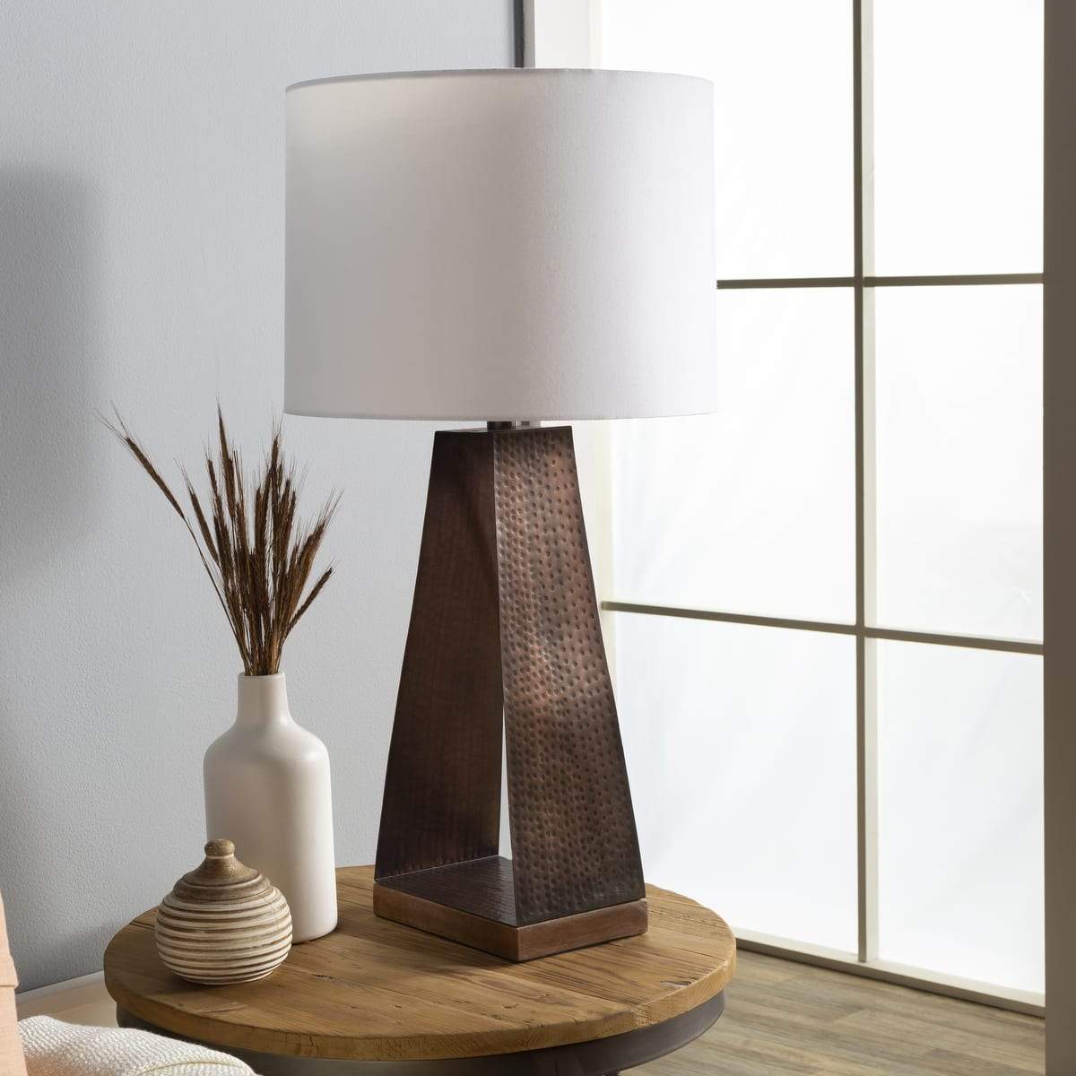 Surya Kaiser KIS-002 Modern Table Lamp -Copper Metallic - Fifth and Modern