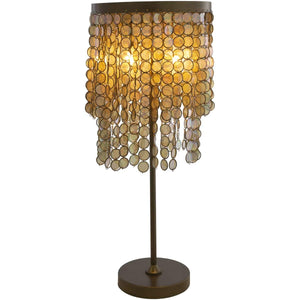 Surya Langston LGT-001 Modern Table Lamp -Antique Brass & Iridescent Acrylic - Fifth and Modern