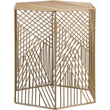 Surya Linear LIR-001 Modern Metal Accent Table -Gold - Fifth and Modern