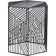 Surya Linear LIR-003 Modern Metal Accent Table -Black - Fifth and Modern