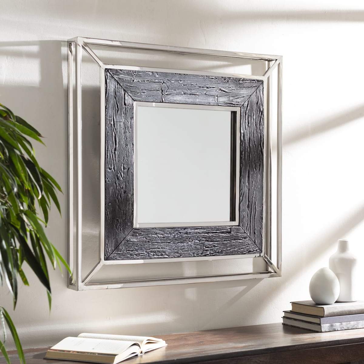 Surya Allure LLU-002 Square Modern Mirror - Fifth and Modern