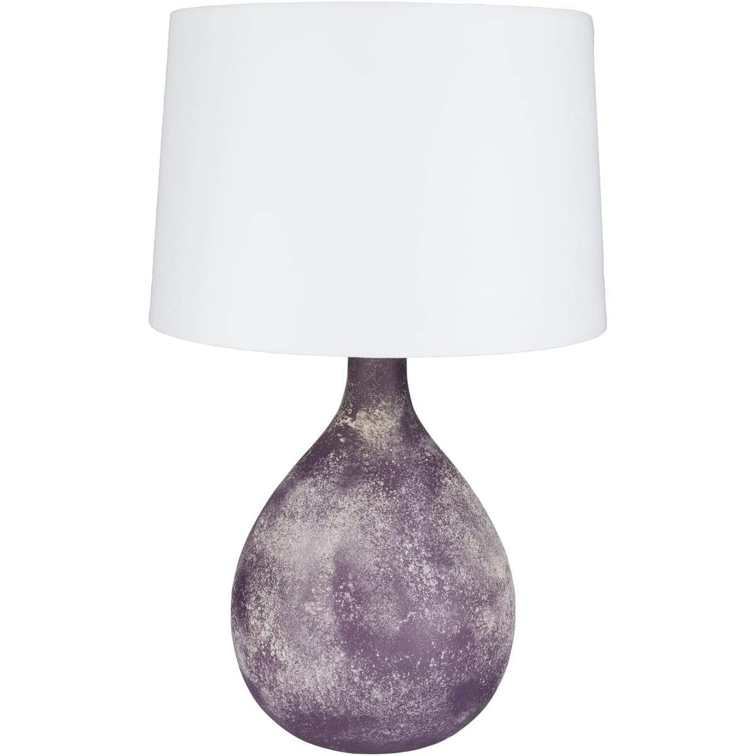 Surya Meadowside MDE-002 Transitional Table Lamp -Purple Frosted Glass - Fifth and Modern