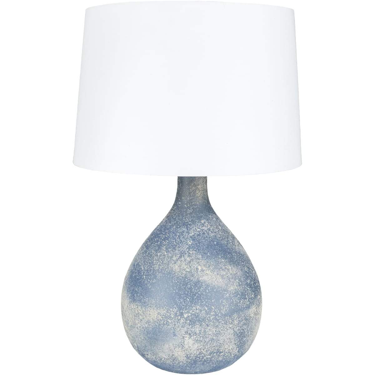 Surya Meadowside MDE-003 Transitional Table Lamp -Denim Frosted Glass - Fifth and Modern