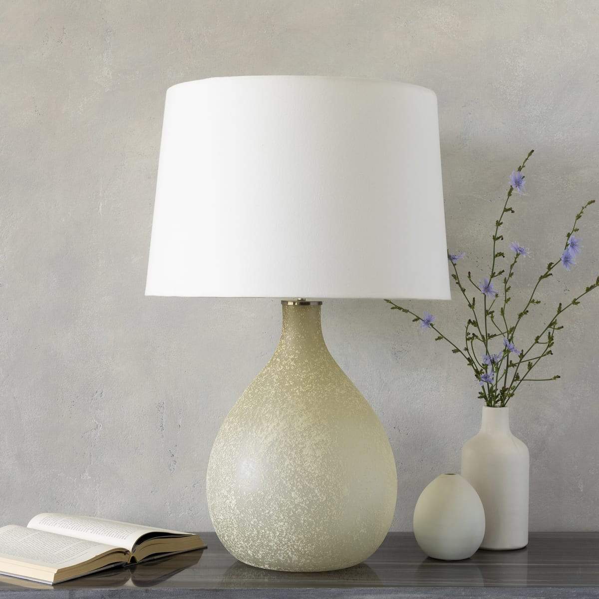 Surya Meadowside MDE-001 Transitional Table Lamp -Frosted Glass - Fifth and Modern