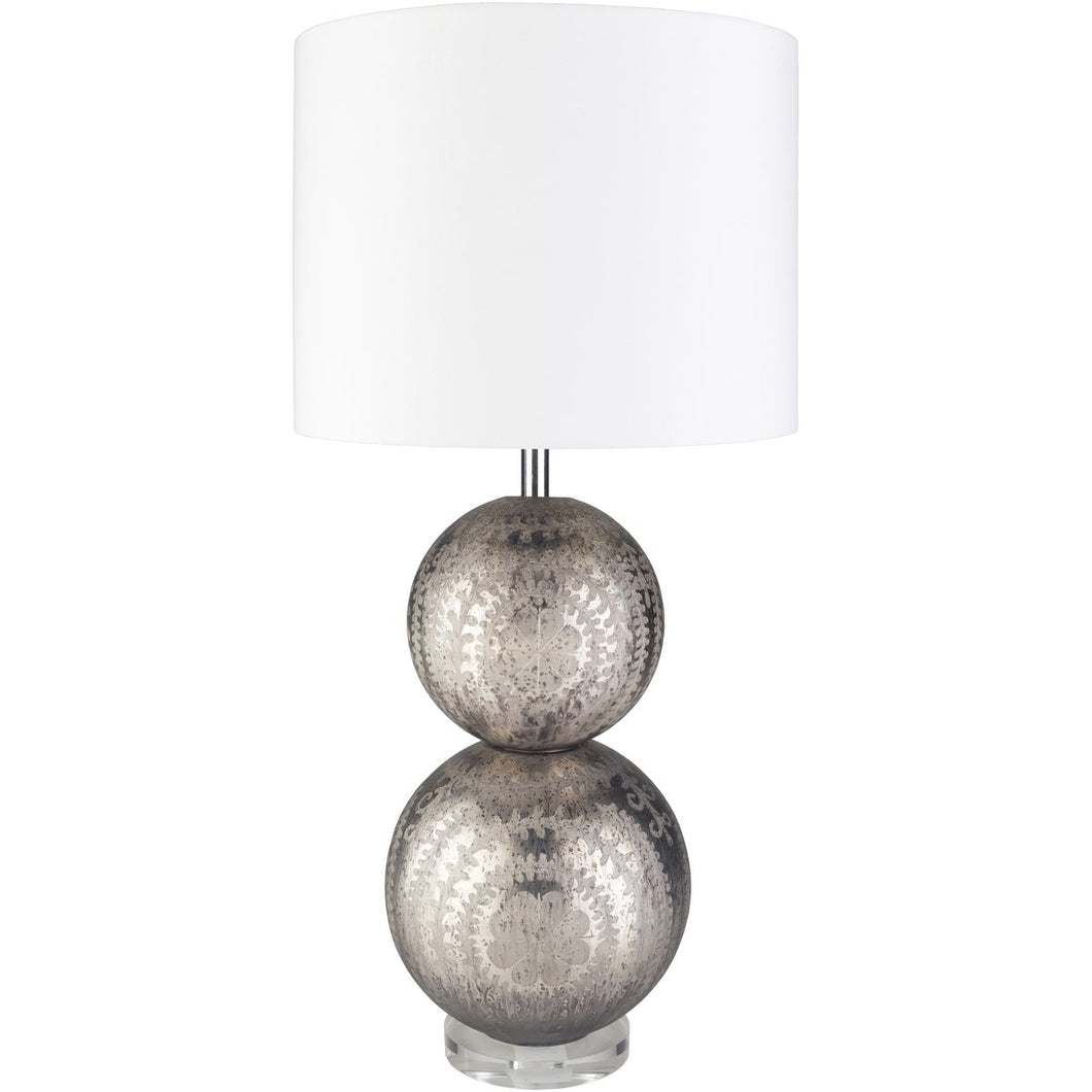 Surya Millicent MIC-001 Updated Traditional Table Lamp -Silver - Fifth and Modern