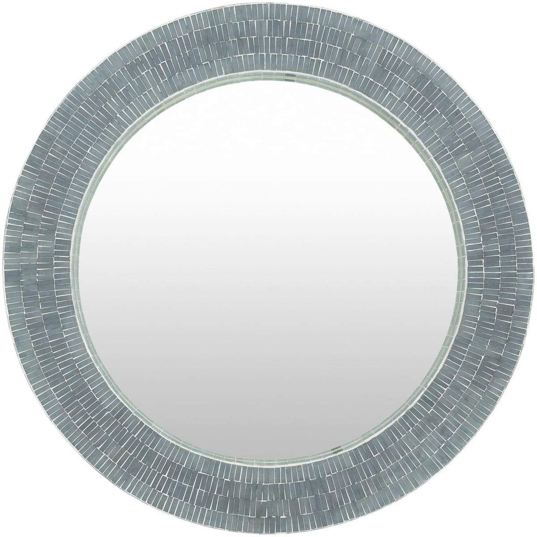 Surya Natalia NAA-001 Round Transitional Mirror -Gray - Fifth and Modern