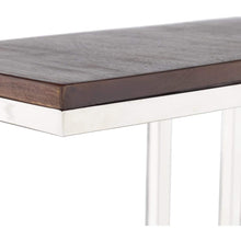 Surya Nicholas NIH-001 Modern End Table -Handcrafted, Wood Top, Silver Metal Base - Fifth and Modern