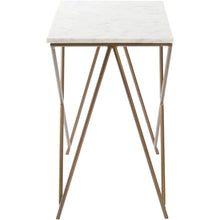 Surya Norah NRH-001 Modern End Table -Handcrafted, White Marble Top - Fifth and Modern