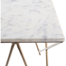 Surya Norah NRH-001 Modern End Table -Handcrafted, White Marble Top - Fifth and Modern