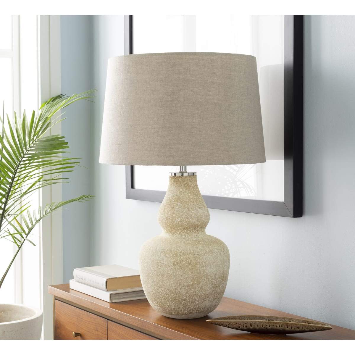 Surya Orlando ODO-001 Updated Traditional Table Lamp -Beige - Fifth and Modern