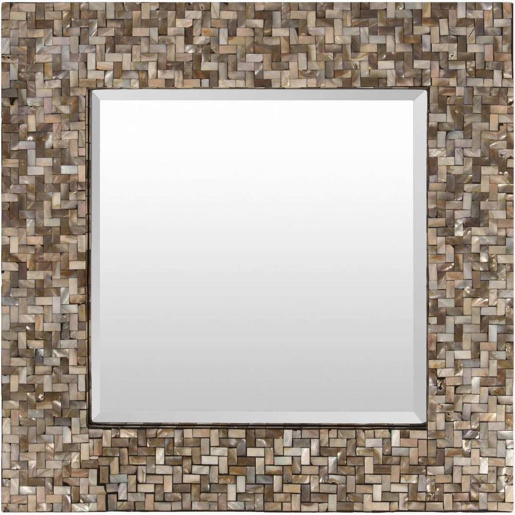 Surya Overton OVE-3300 Square Coastal Mirror With Beveled Glass -Bronze - Fifth and Modern