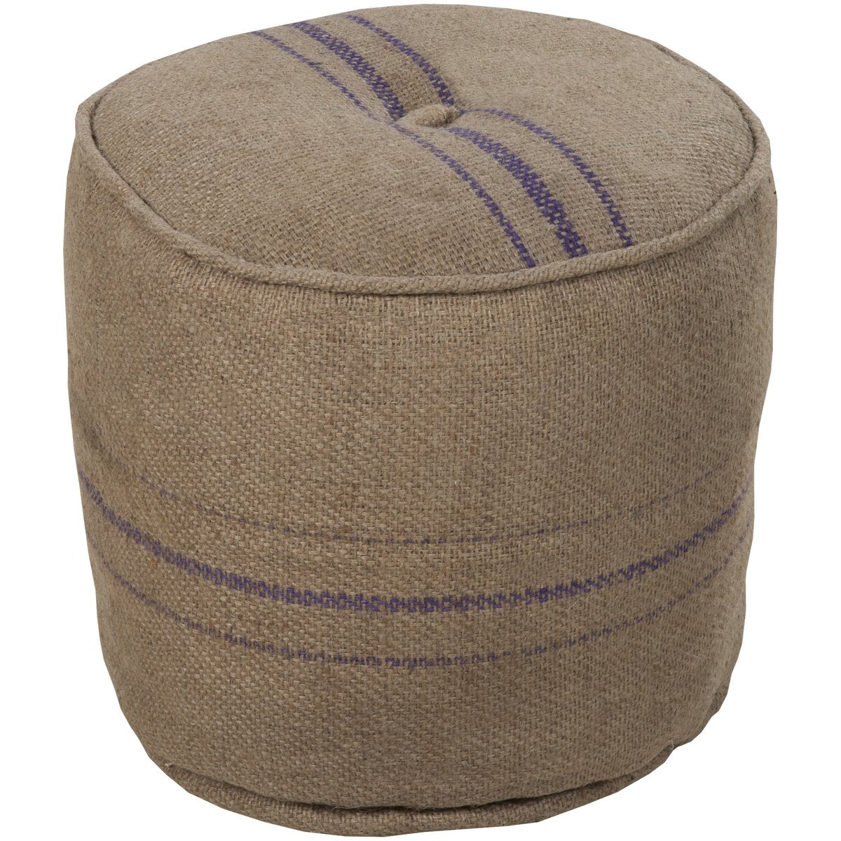 Surya Burlap POUF-13 Pouf - Fifth and Modern