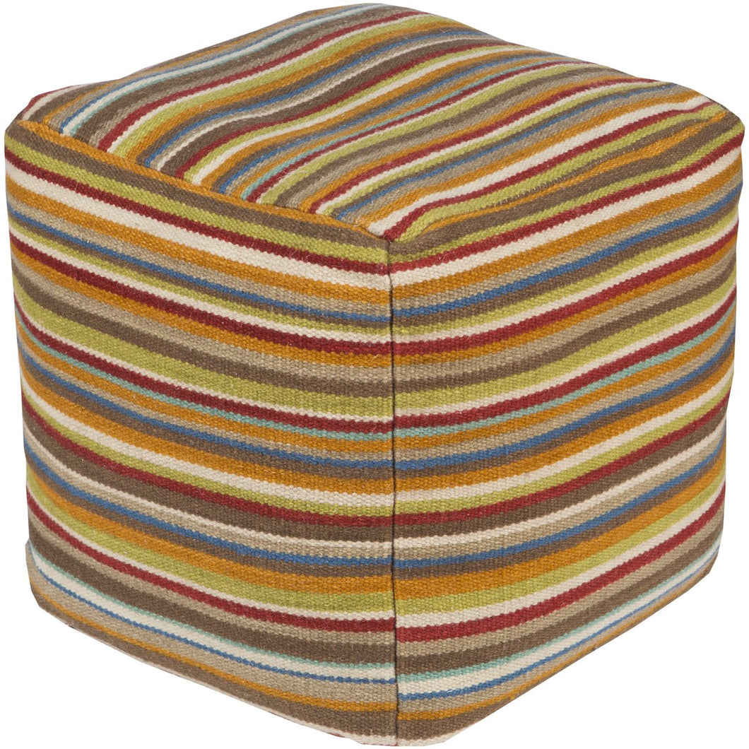 Surya Calvin POUF-149 Pouf - Fifth and Modern