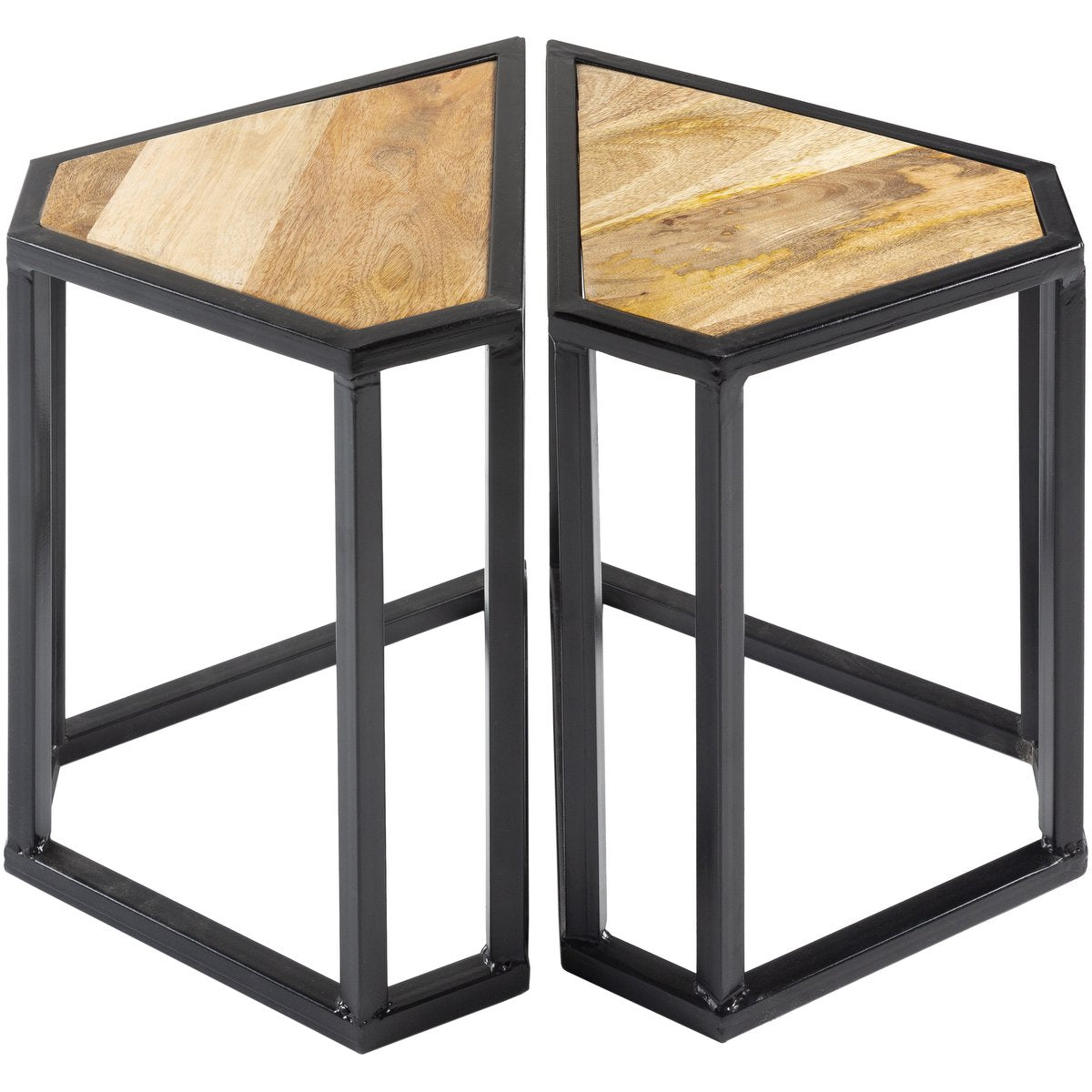 Surya Petal PTL-001 Modern Center Table -Handcrafted, Mango Wood Top - Fifth and Modern