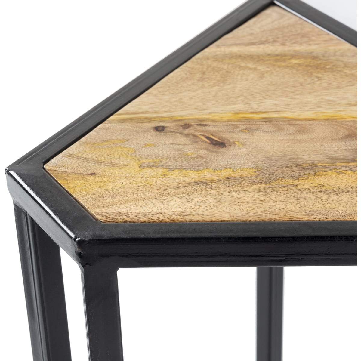 Surya Petal PTL-001 Modern Center Table -Handcrafted, Mango Wood Top - Fifth and Modern