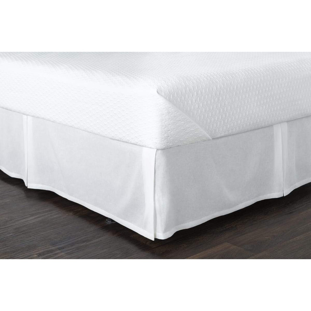 Surya Peyton PTSKT-1002 Bed Skirt -Linen/Cotton, White - Fifth and Modern