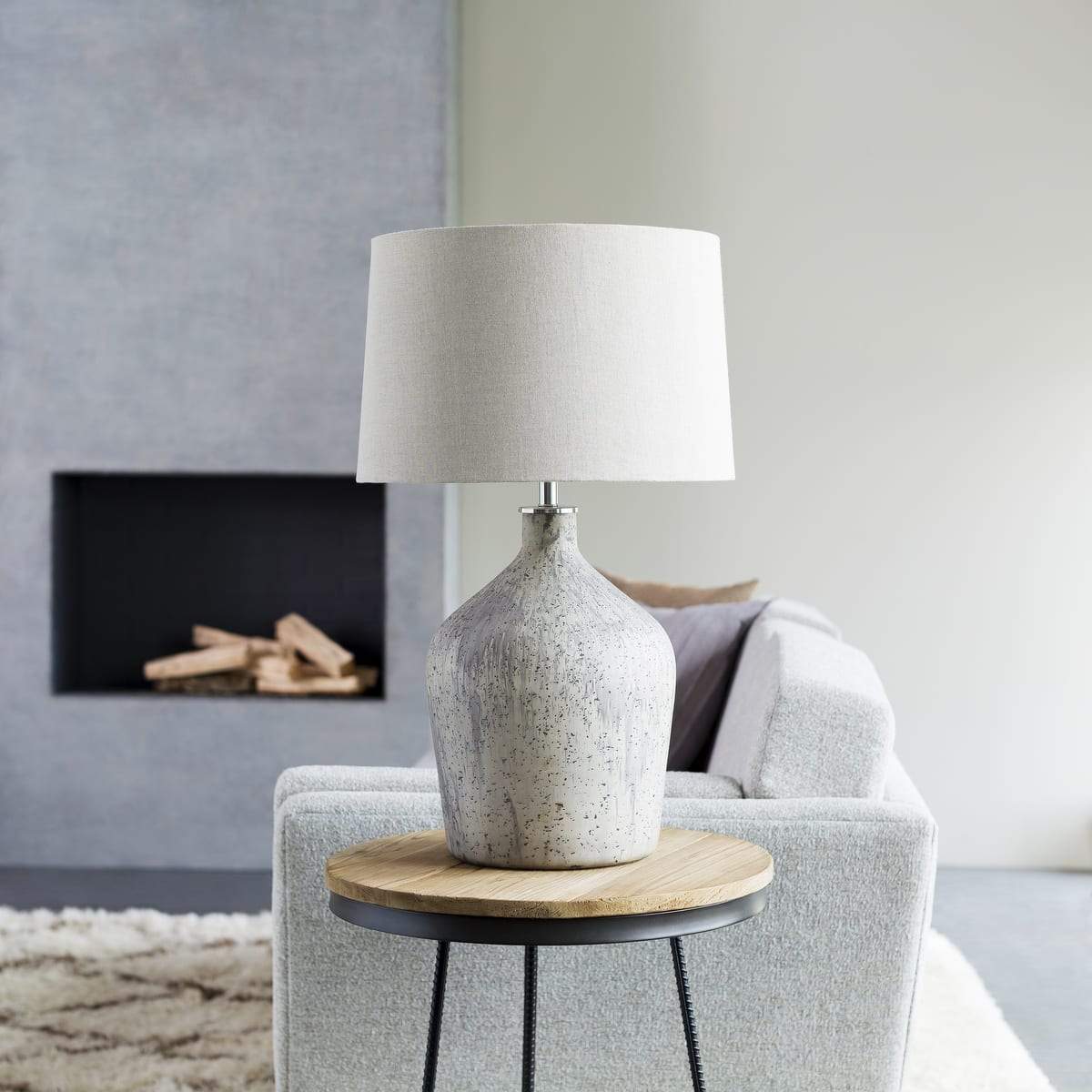 Surya Reilly REI-001 Transitional Table Lamp -Taupe - Fifth and Modern