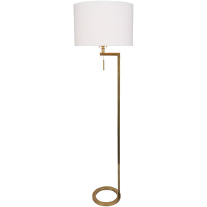 Surya Reese RES-003 Modern Floor Lamp -Antiqued Brass - Fifth and Modern