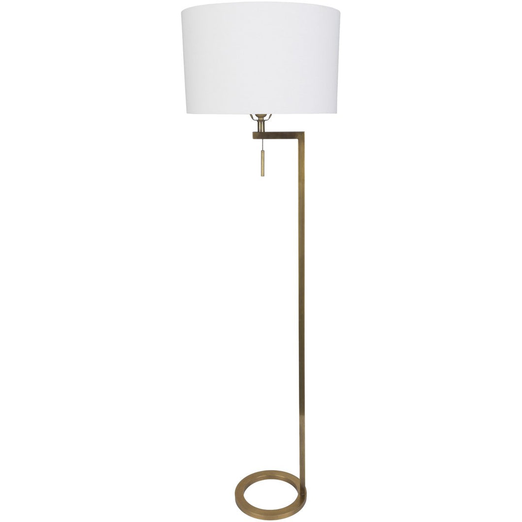 Surya Reese RES-003 Modern Floor Lamp -Antiqued Brass - Fifth and Modern