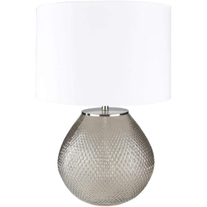 Surya Arlo RLO-001 Transitional Table Lamp -Medium Gray, Glazed Glass - Fifth and Modern