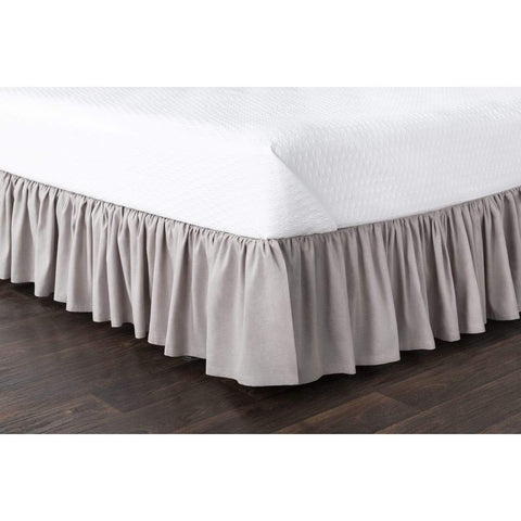 Surya Ruffle RLSKT-1000 Bed Skirt -Linen/Cotton, Ivory - Fifth and Modern