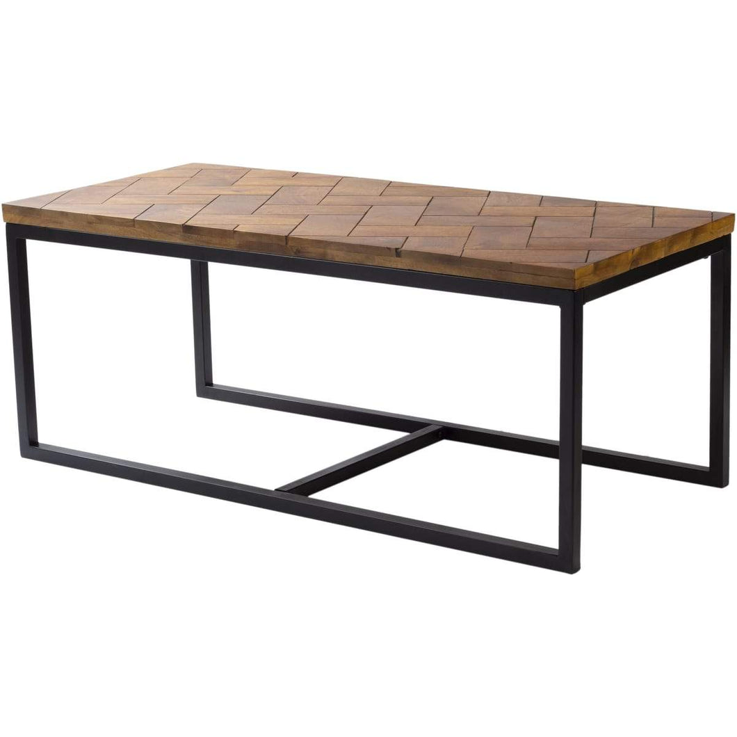 Surya Stratford SRA-001 Transitional Center / Coffee Table -Handcrafted, Wood Top - Fifth and Modern