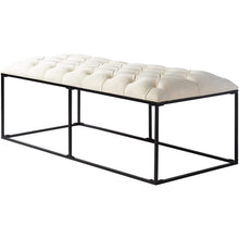 Surya Savoy SVY-001 Modern Velvet Bench -Ivory Top - Fifth and Modern