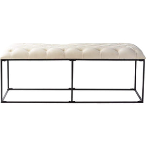 Surya Savoy SVY-001 Modern Velvet Bench -Ivory Top - Fifth and Modern