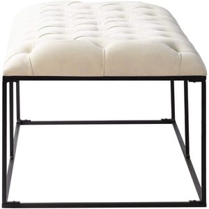 Surya Savoy SVY-001 Modern Velvet Bench -Ivory Top - Fifth and Modern