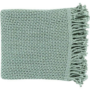 Surya Tibey TBE-5000  Texture Woven Cotton Throw Blanket - Fifth and Modern