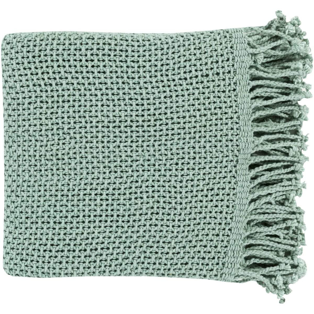 Surya Tibey TBE-5000  Texture Woven Cotton Throw Blanket - Fifth and Modern