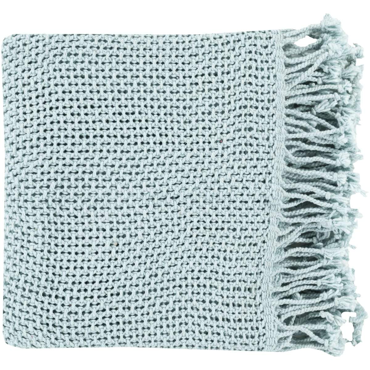 Surya Tibey TBE-5001  Texture Woven Cotton Throw Blanket - Fifth and Modern