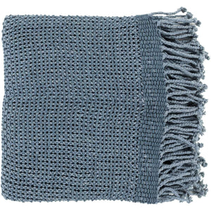 Surya Tibey TBE-5002  Texture Woven Cotton Throw Blanket - Fifth and Modern