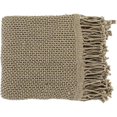 Surya Tibey TBE-5003  Texture Woven Cotton Throw Blanket - Fifth and Modern