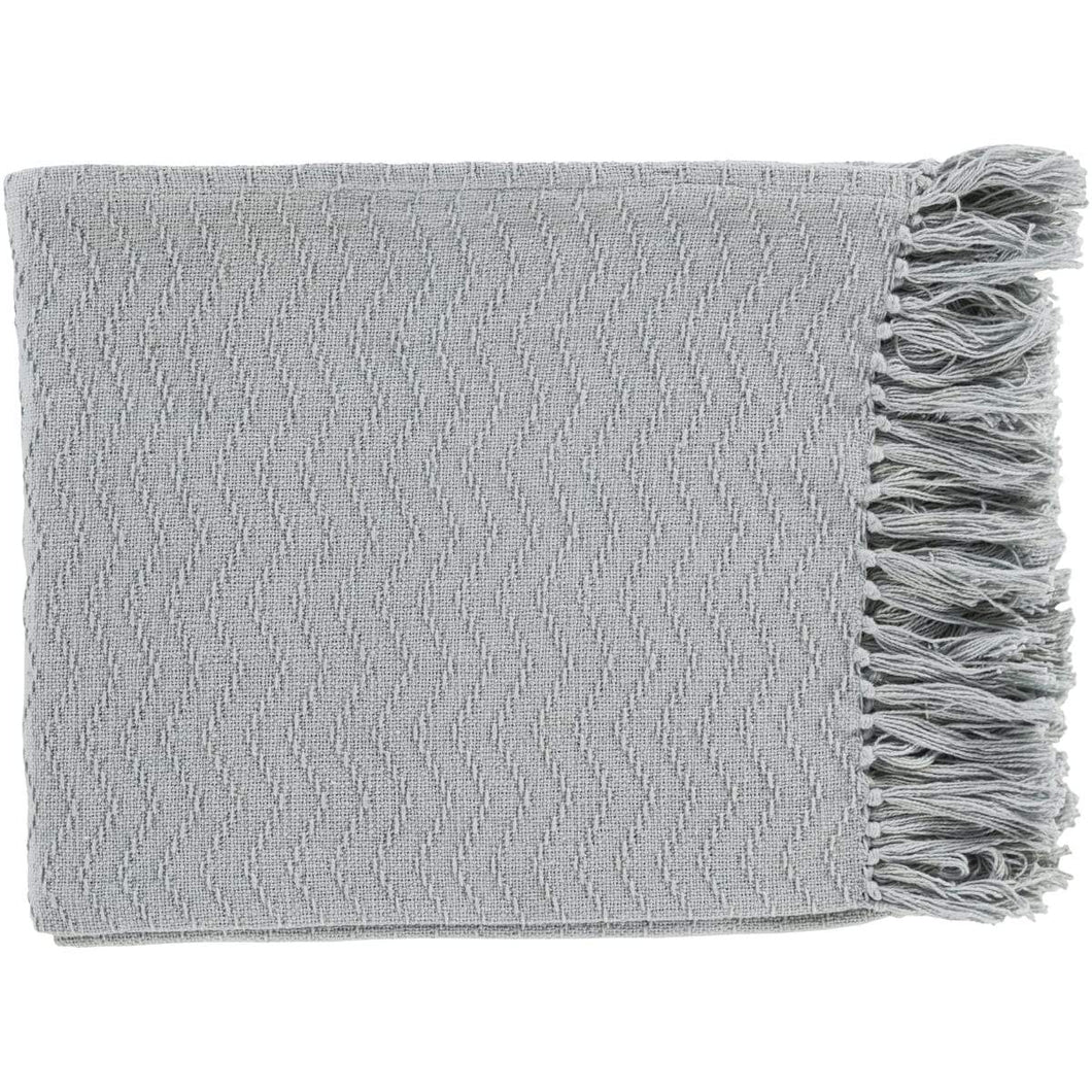 Surya Thelma THM-6002  Texture Woven Cotton Throw Blanket - Fifth and Modern