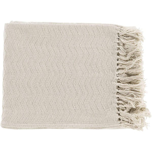 Surya Thelma THM-6003  Texture Woven Cotton Throw Blanket - Fifth and Modern