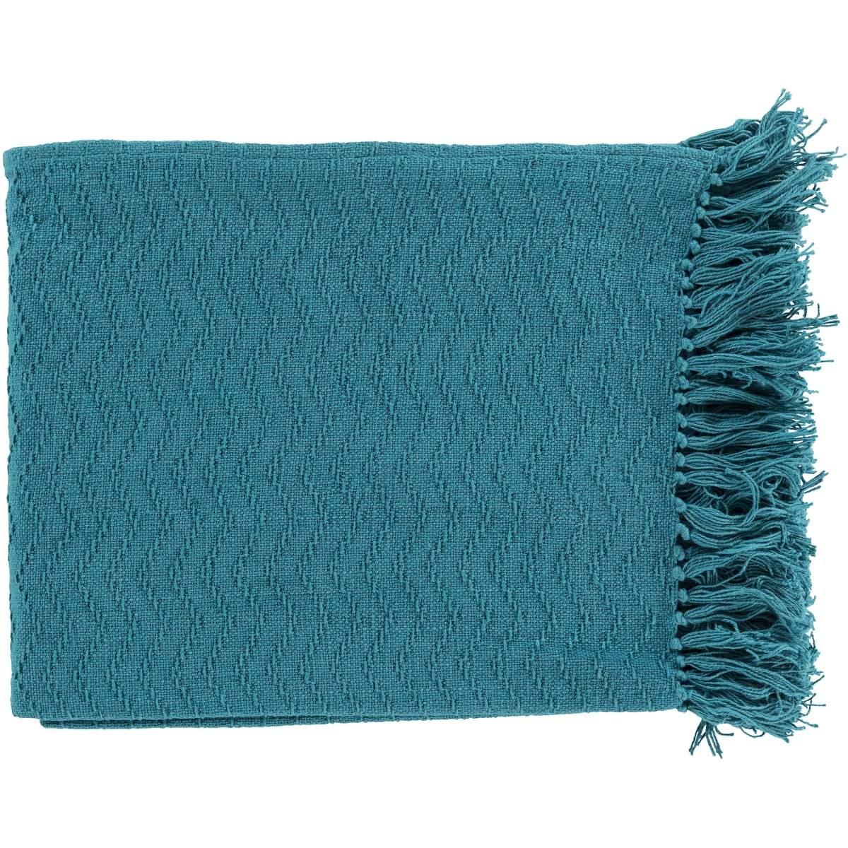 Surya Thelma THM-6005  Texture Woven Cotton Throw Blanket - Fifth and Modern